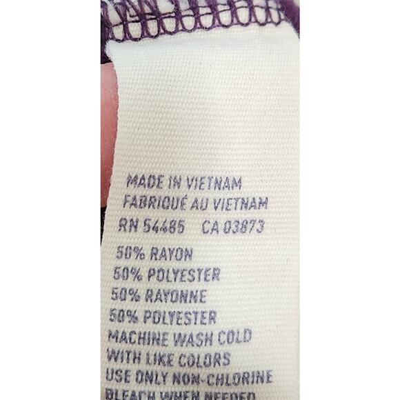 American Eagle Outfitters Purple Short BatWing Sleeves Top L Lightweight Soft - Picture 5 of 5